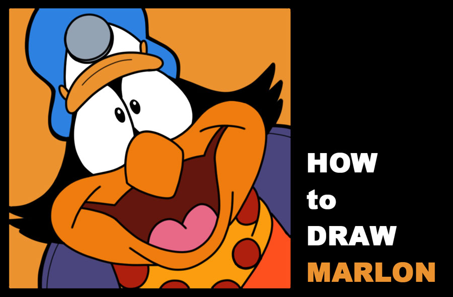 How to Draw Marlon from Avenger Penguins Easy Step by Step Drawing Tutorial