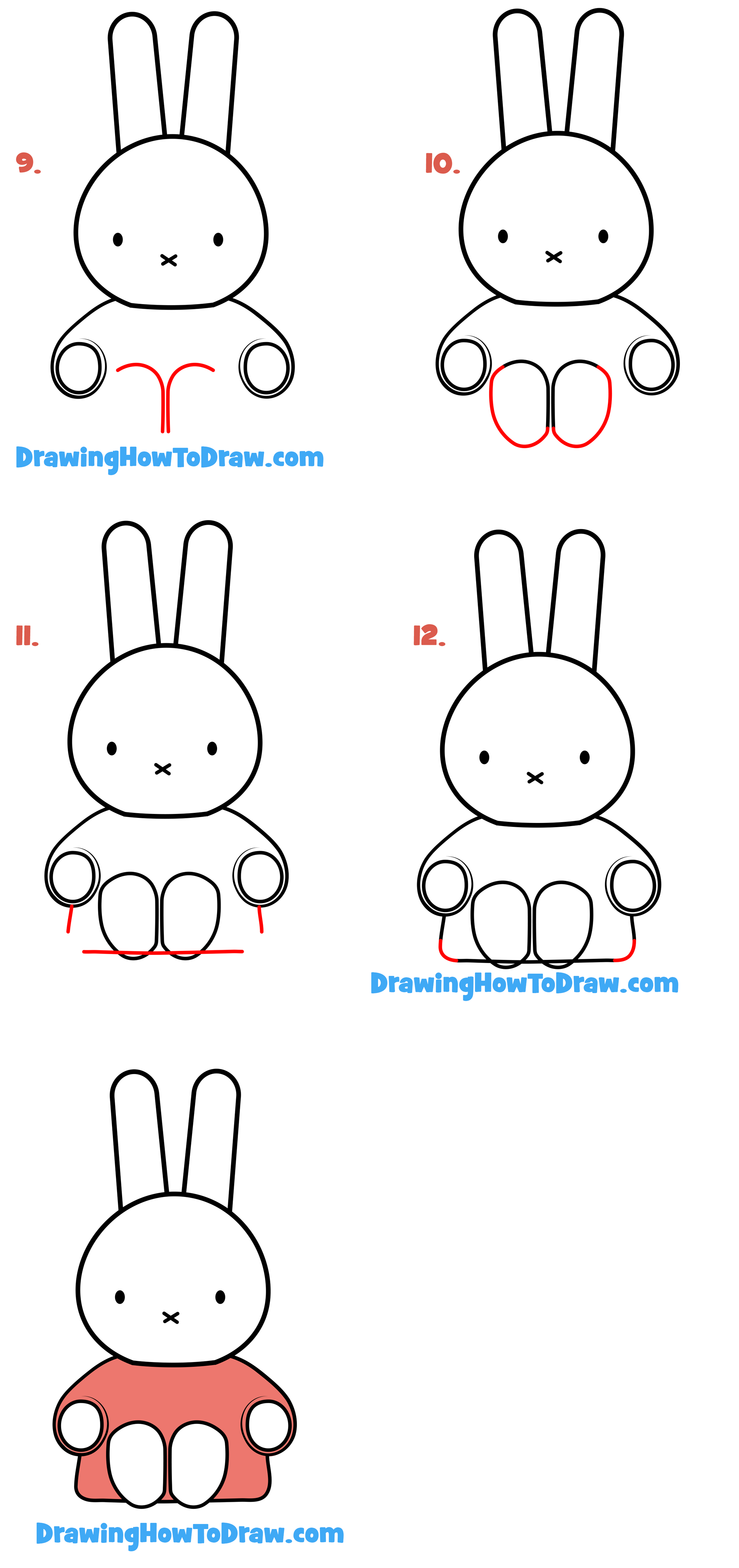 How to draw miffy from miffy and friends easy steps lesson for kids