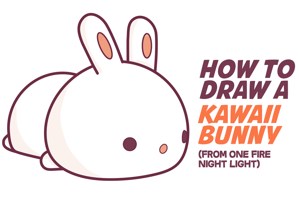 How to Draw a Cute Bunny Rabbit Laying Down (Kawaii / Chibi Style) Easy Step by Step Drawing Tutorial for Kids