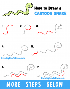 how to draw a python Images High Quality Grahic How to Draw a Cartoon Snake Easy Step-by-Step Drawing Tutorial for Kids ...