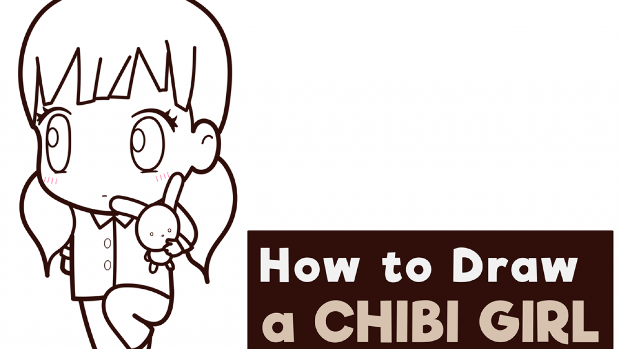 chibi anime girl drawing