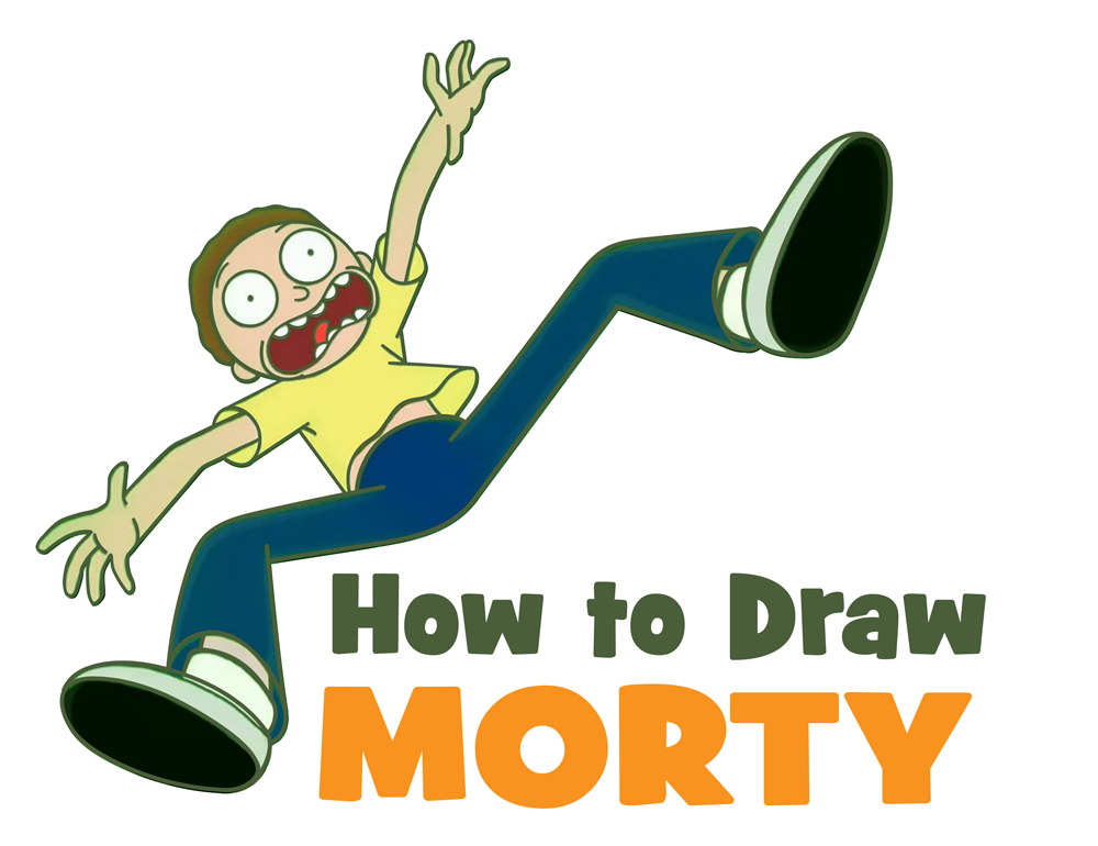 how to draw morty from rick & morty