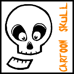 How to Draw a Cartoon Skull in Easy Steps Tutorial