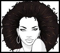 How to Draw Afro Hair
