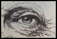 Pen & Ink Drawing Tutorials | How to draw eyes with wrinkles