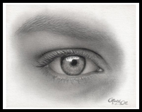 Graphite Pencil Drawing Tutorial: Female Eye