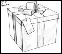 How to Draw a Gift Step by Step