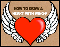 How to Draw a Heart with Angel Wings