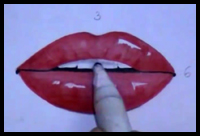 How to Draw Lips for Beginners : Easy [Video]